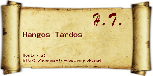 Hangos Tardos névjegykártya